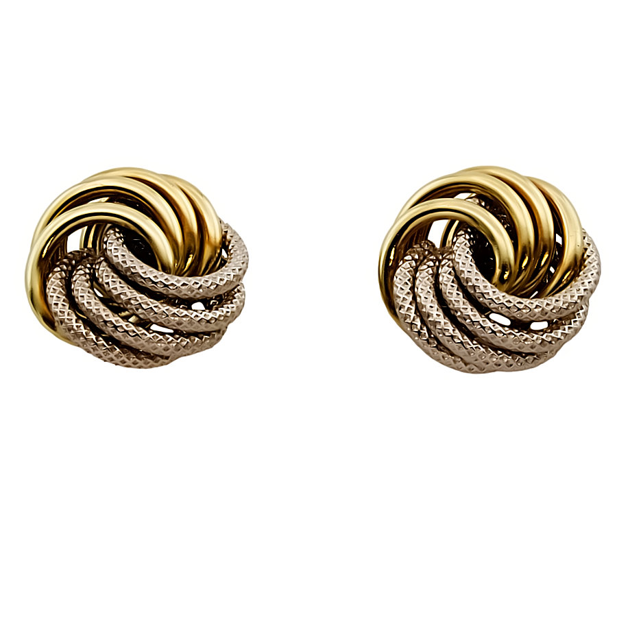 9ct gold 2-tone 3.1g Stud Earrings